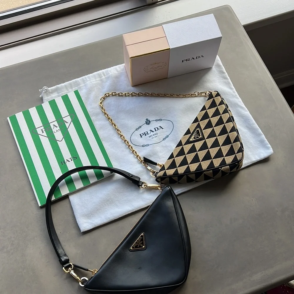 Prada Symbole leather and fabric mini bag - Picture 8 of 17